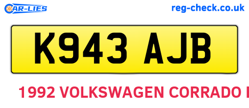 K943AJB are the vehicle registration plates.