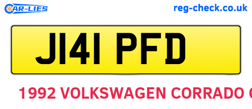 J141PFD are the vehicle registration plates.