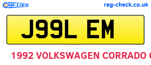 J99LEM are the vehicle registration plates.