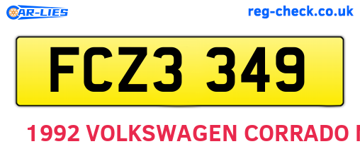 FCZ3349 are the vehicle registration plates.