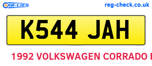 K544JAH are the vehicle registration plates.