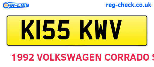 K155KWV are the vehicle registration plates.