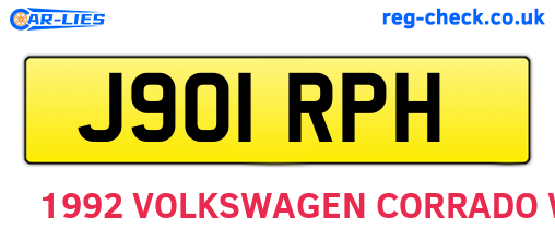 J901RPH are the vehicle registration plates.