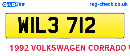 WIL3712 are the vehicle registration plates.