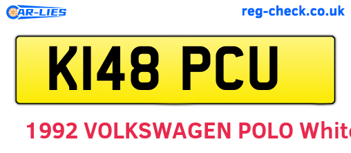 K148PCU are the vehicle registration plates.
