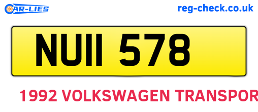 NUI1578 are the vehicle registration plates.