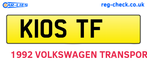 K10STF are the vehicle registration plates.