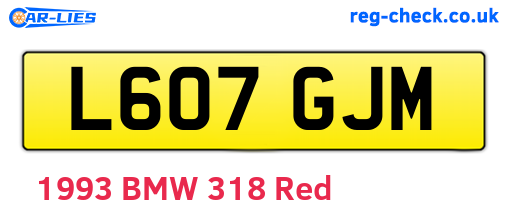 L607GJM are the vehicle registration plates.