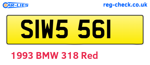 SIW5561 are the vehicle registration plates.