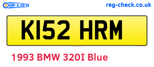 K152HRM are the vehicle registration plates.