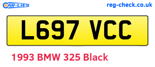 L697VCC are the vehicle registration plates.