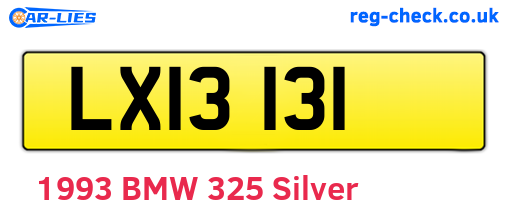 LXI3131 are the vehicle registration plates.