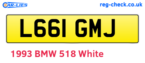 L661GMJ are the vehicle registration plates.