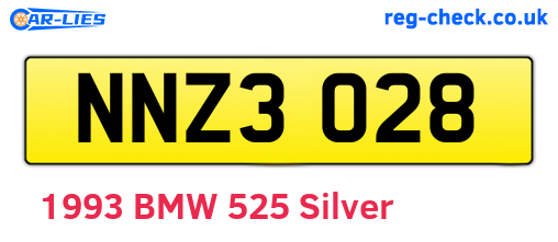 NNZ3028 are the vehicle registration plates.