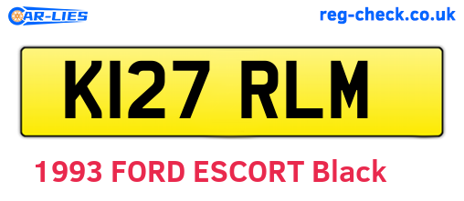 K127RLM are the vehicle registration plates.