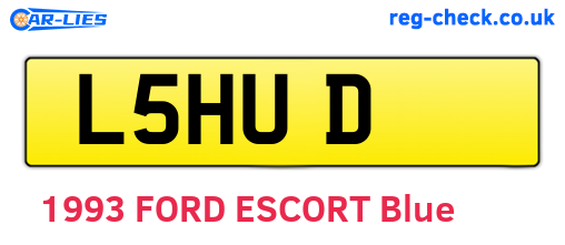 L5HUD are the vehicle registration plates.