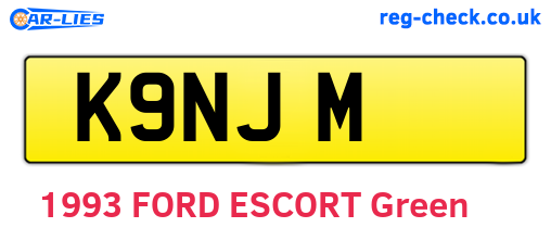 K9NJM are the vehicle registration plates.