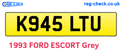 K945LTU are the vehicle registration plates.