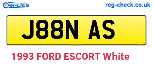 J88NAS are the vehicle registration plates.