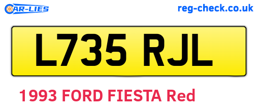 L735RJL are the vehicle registration plates.