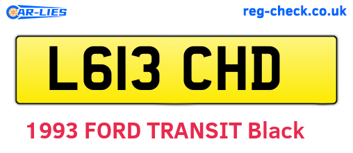 L613CHD are the vehicle registration plates.