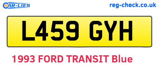 L459GYH are the vehicle registration plates.
