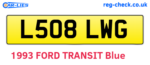 L508LWG are the vehicle registration plates.