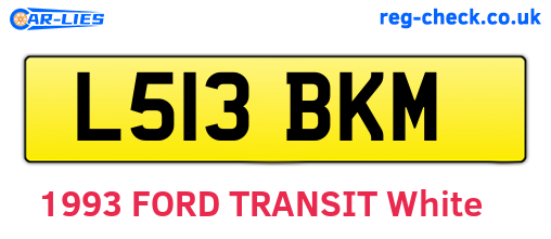 L513BKM are the vehicle registration plates.