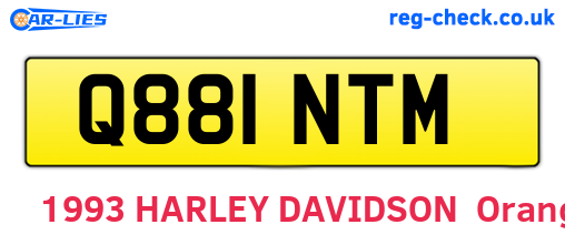 Q881NTM are the vehicle registration plates.