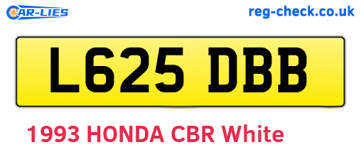 L625DBB are the vehicle registration plates.