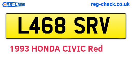L468SRV are the vehicle registration plates.