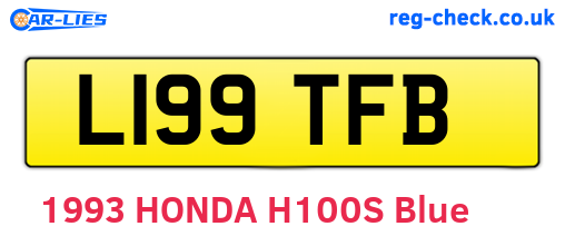 L199TFB are the vehicle registration plates.