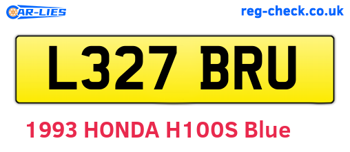L327BRU are the vehicle registration plates.