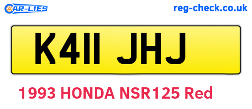 K411JHJ are the vehicle registration plates.