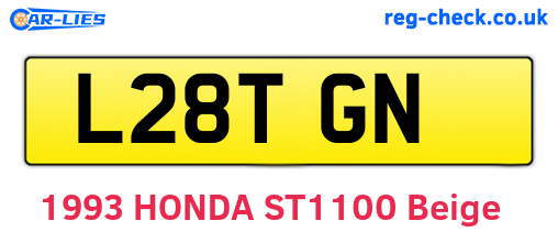 L28TGN are the vehicle registration plates.