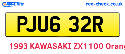 PJU632R are the vehicle registration plates.