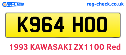K964HOO are the vehicle registration plates.