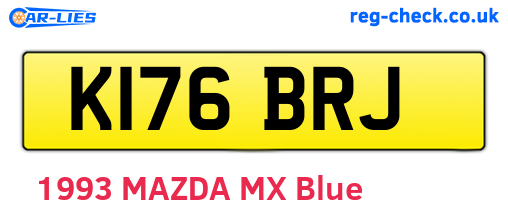K176BRJ are the vehicle registration plates.