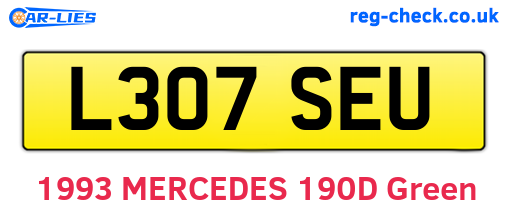 L307SEU are the vehicle registration plates.