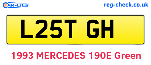 L25TGH are the vehicle registration plates.