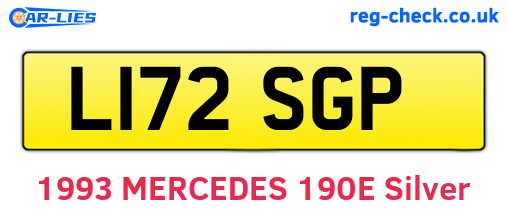L172SGP are the vehicle registration plates.