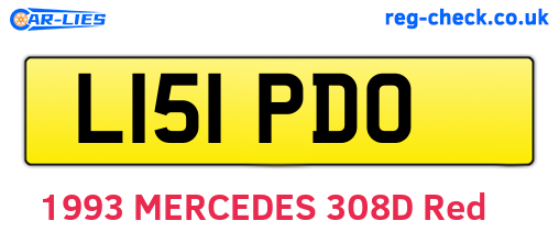 L151PDO are the vehicle registration plates.