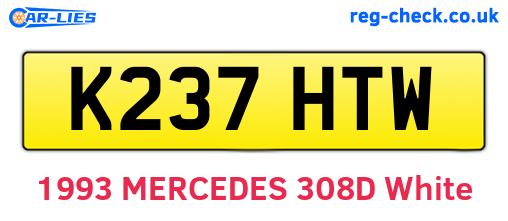 K237HTW are the vehicle registration plates.