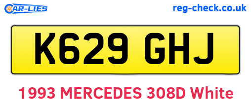 K629GHJ are the vehicle registration plates.