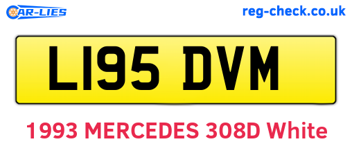 L195DVM are the vehicle registration plates.