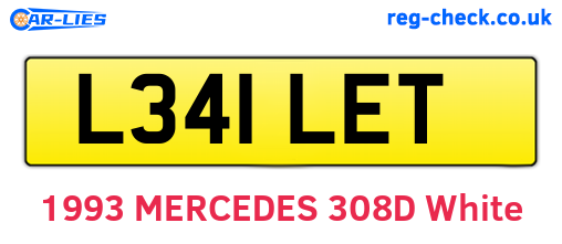 L341LET are the vehicle registration plates.