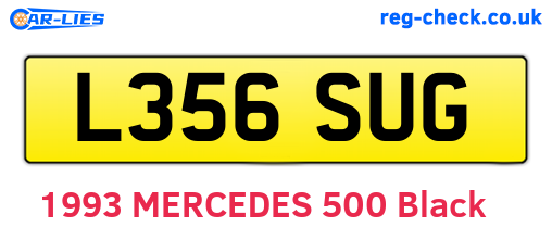 L356SUG are the vehicle registration plates.