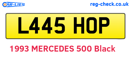 L445HOP are the vehicle registration plates.