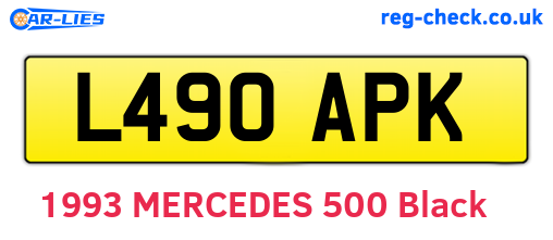 L490APK are the vehicle registration plates.