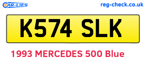 K574SLK are the vehicle registration plates.